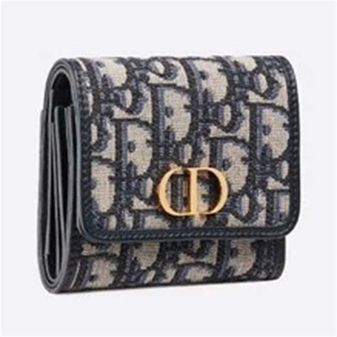 blue dior oblique jacquard wallet with strap|Wallet Blue Dior Oblique Jacquard .